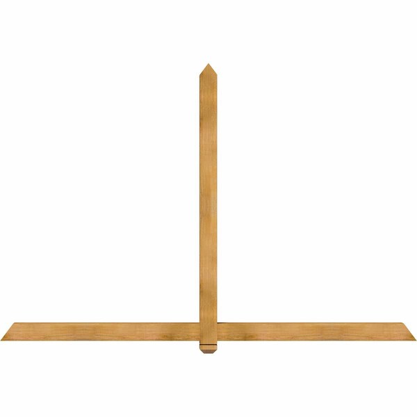 Ekena Millwork Eugene Rough Sawn Timber Gable Bracket, Western Red Cedar, 96"W x 64"H x 4"D x 4"F, 16/12 Pitch GBW096X64X0404EUG00RWR - main